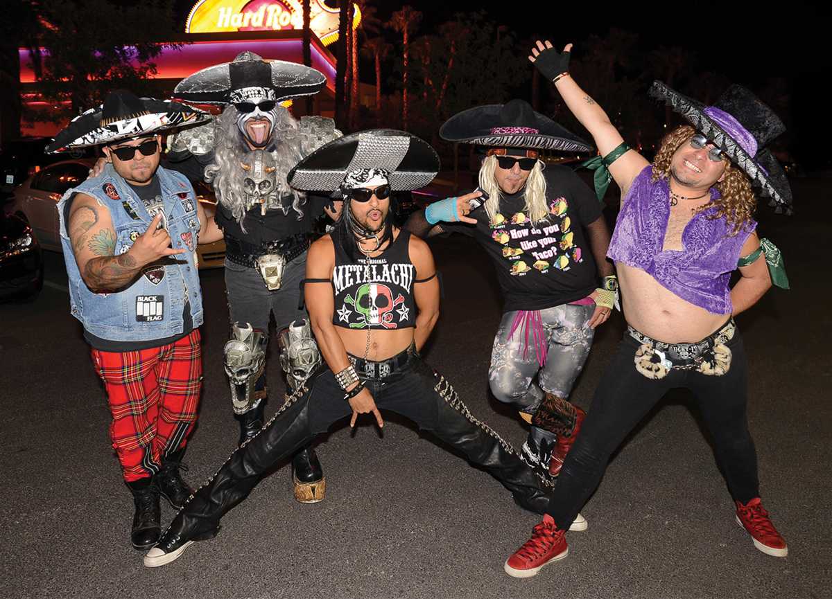 Metalachi performs at Vinyl nightclub at the Hard Rock Hotel in Las Vegas, NV