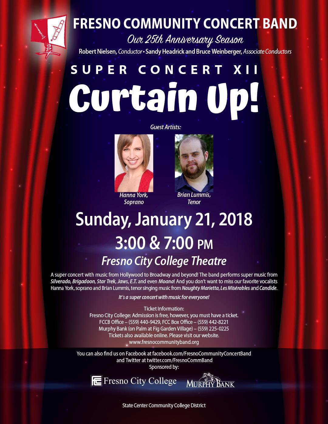 Super Concert XII - Curtain Up Flyer