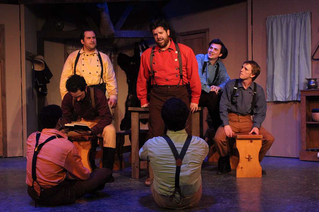 Chris Moran, center, stars in 'Seven Brides for Seven Brothers.'