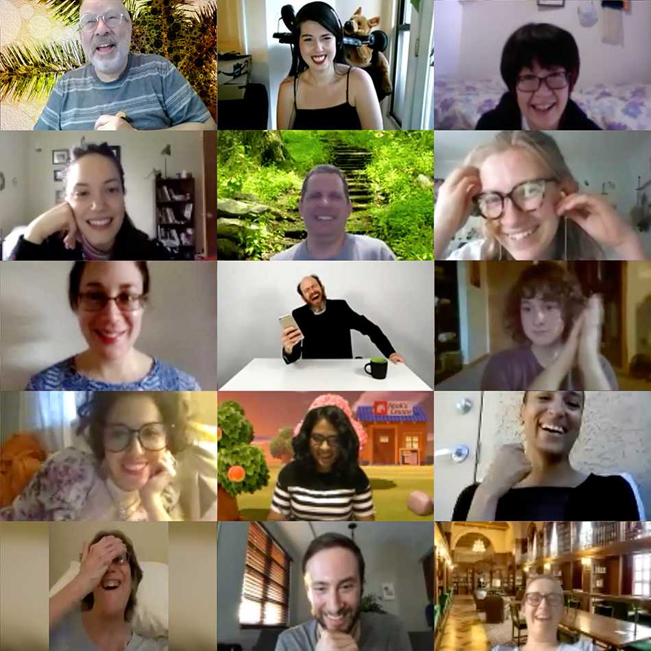 Rogue preview: Brian Feldman turns to the audience to write 'txtshow (on the internet)'