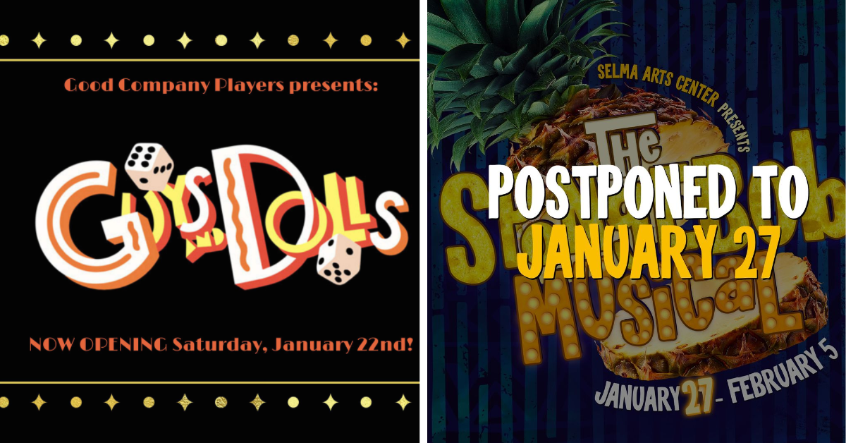 Omicron strikes again: Selma Arts Center postpones 'The Spongebob Musical,' while Good Company again delays the opening of 'Guys and Dolls'