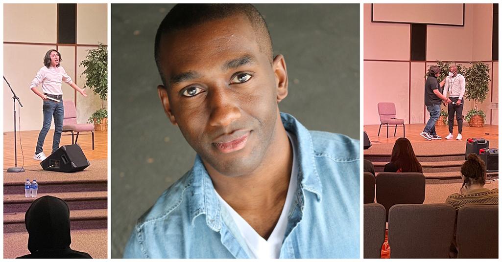 For these theater students, a visit from a 'Hamilton' cast member is a chance to connect to the professional world