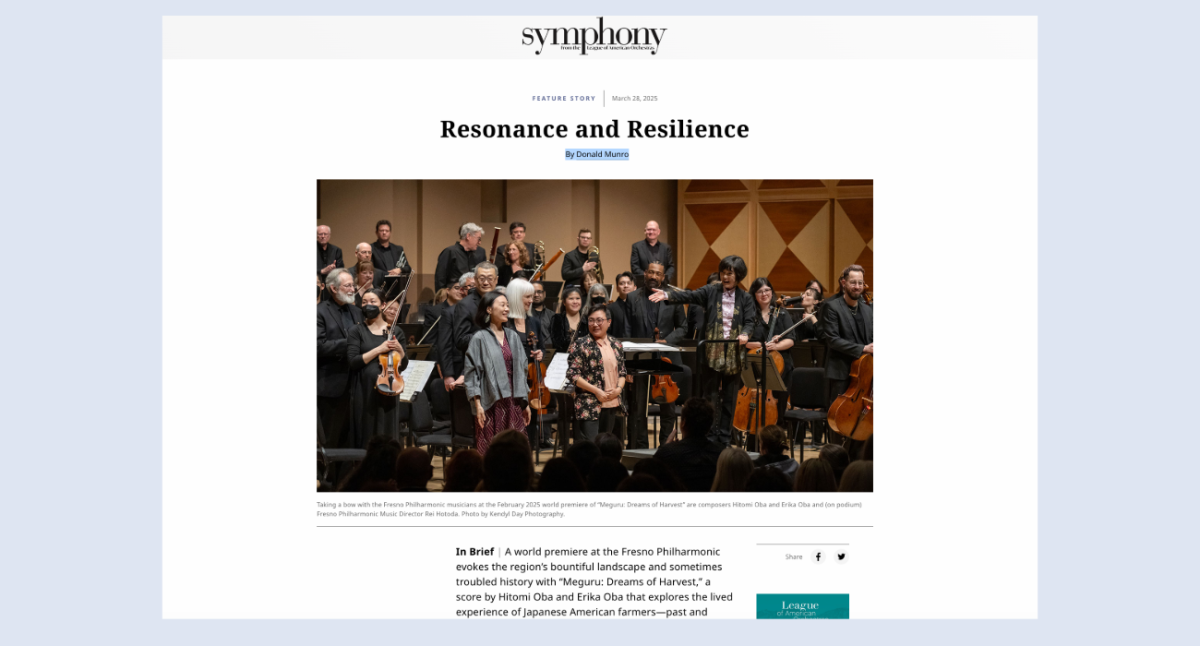 I wrote an article about the Fresno Philharmonic for Symphony magazine